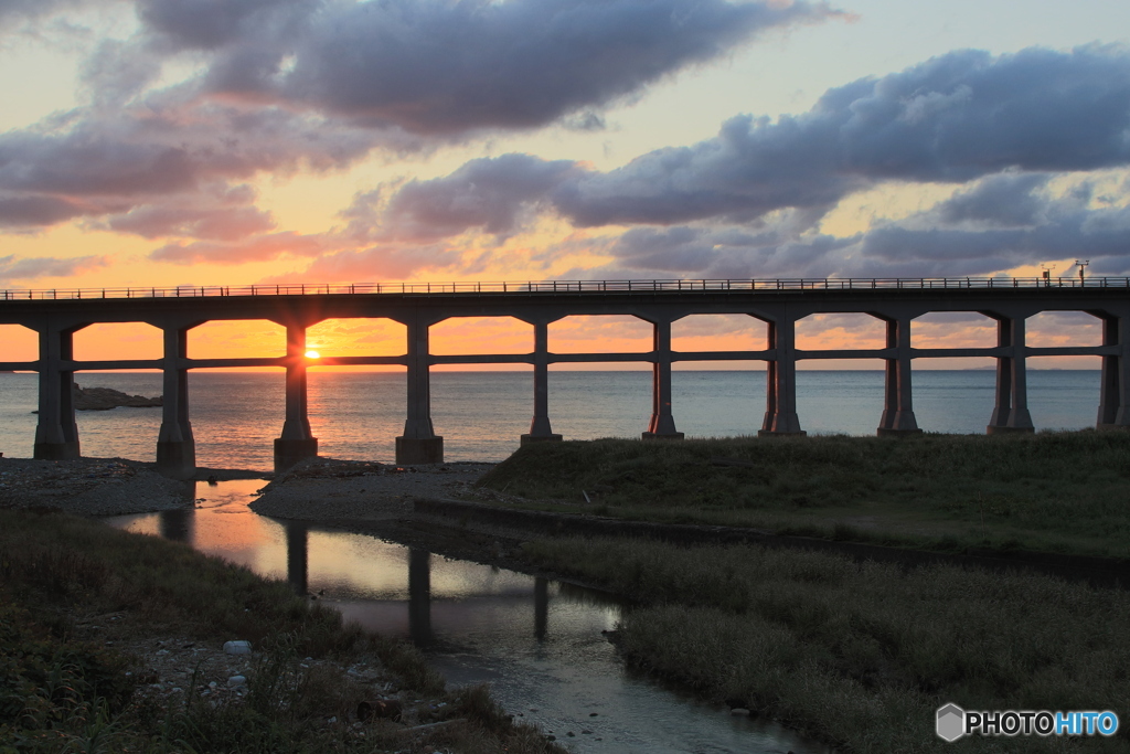 日本海の夕日