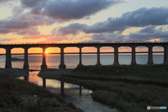 日本海の夕日