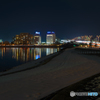 宍道湖雪夜景