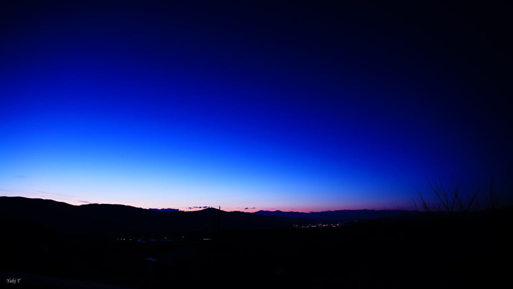 曇りなき夕景