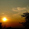 夕日に染まる空