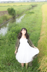 雨の日の田舎道