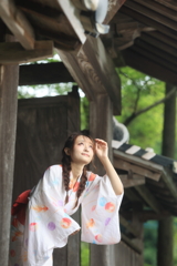 見上げる