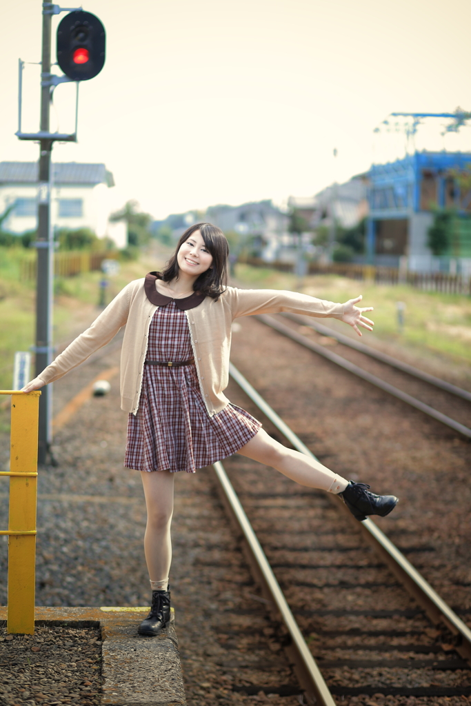 秋の無人駅