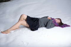 雪で一休み☆