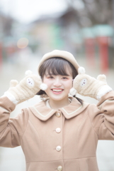 はい´ ∇ `)　　　神社へ合格祈願の参拝後で