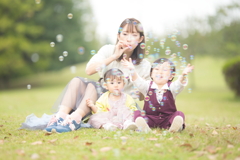 しゃぼん玉いっぱい♪