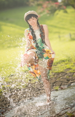 水飛沫が邪魔をして？