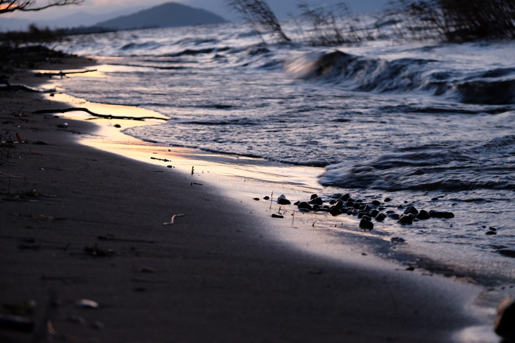 琵琶湖の夕景