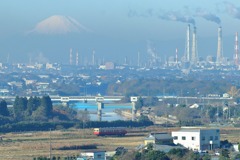 富士山と小湊鉄道