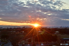 富士山と夕陽、来年も良い年となりますように！