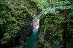 群馬県吾妻渓谷　鹿飛橋 （上流側）