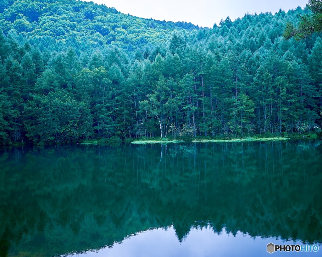 御射鹿池で一涼み