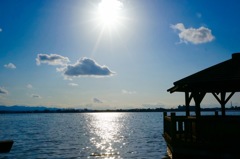 木場潟の水小屋