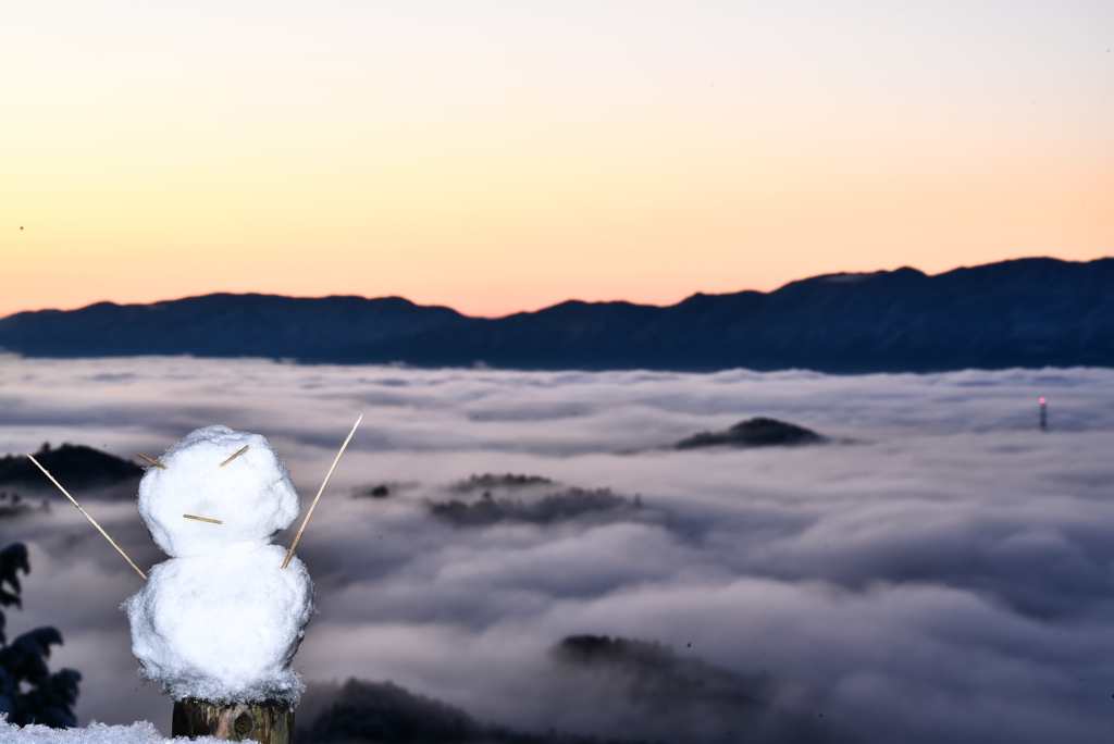 雪だるまと雲海