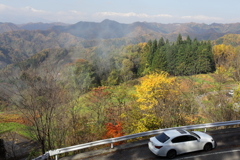 里の秋 with my car