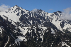 残雪の白馬三山