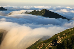 雲上の三ノ沢岳　