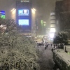 雪の渋谷ハチ公前