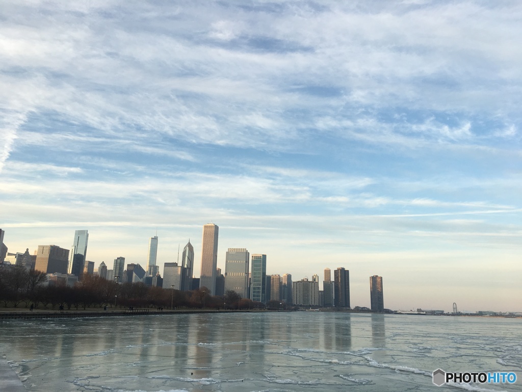 the dusk of Chicago