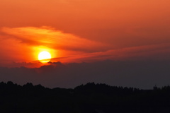 昨日の夕陽