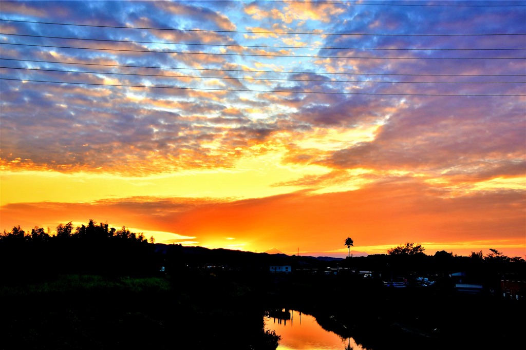 昨日の夕陽