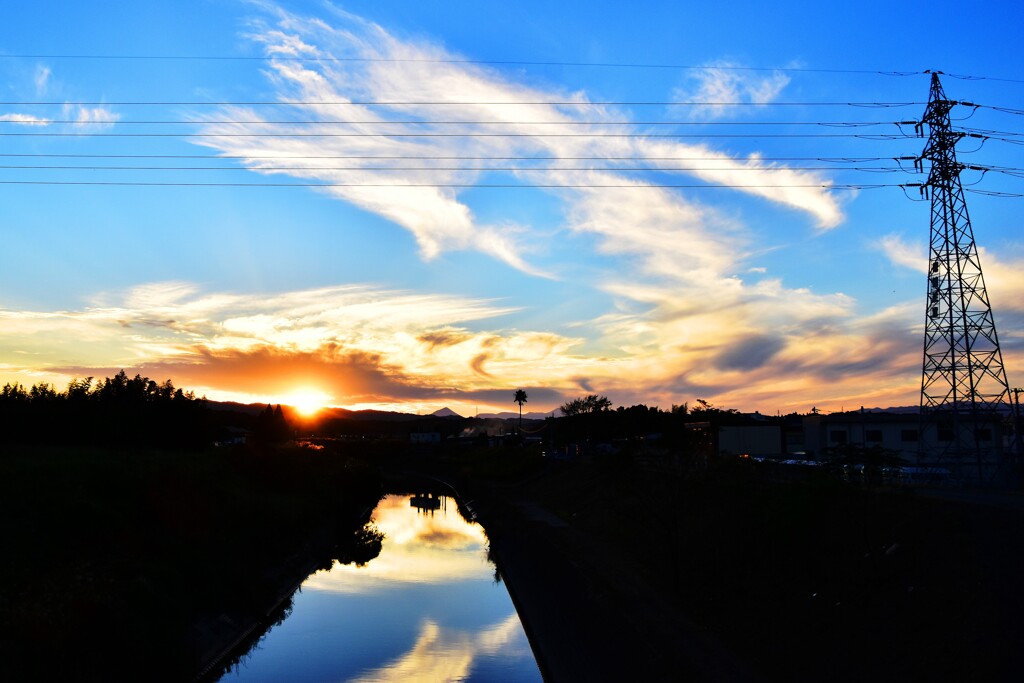 １０月２５日の夕陽