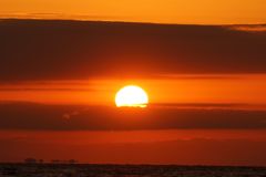 大晦日の夕日