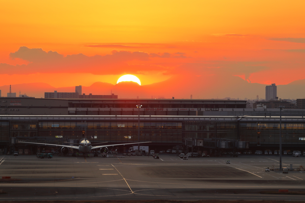 夕日