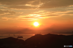 鷲羽山の夕日