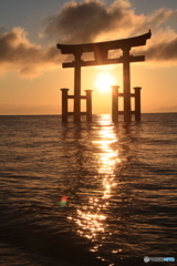 白髭神社の日の出