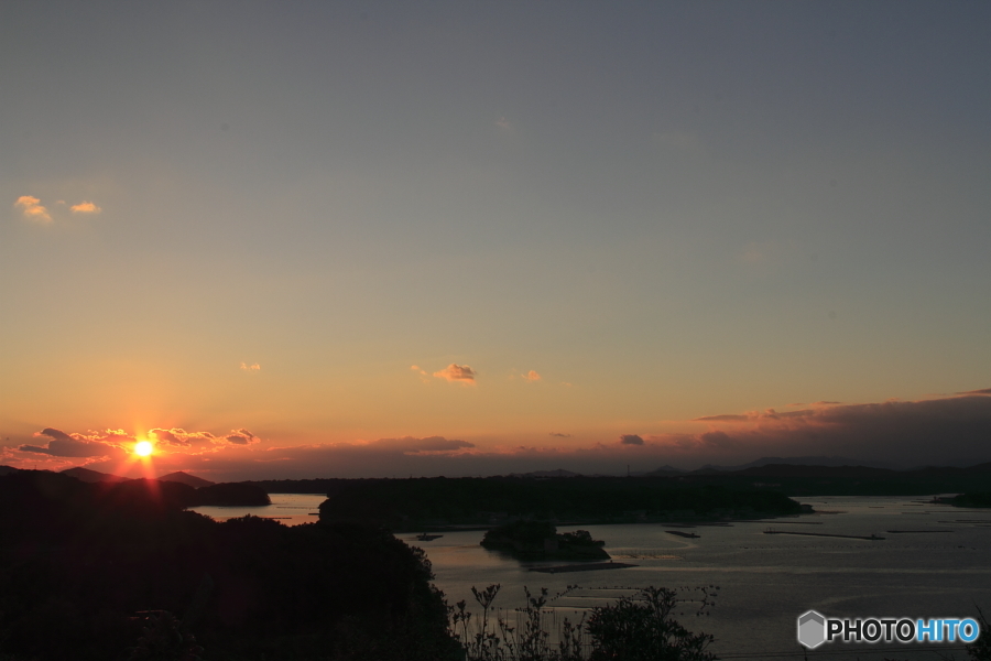 英虞湾の夕日