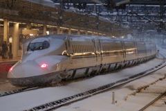 雪と新幹線