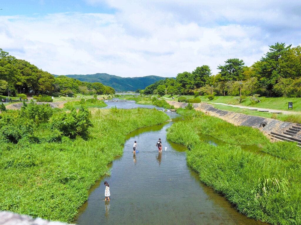 川遊び　晩夏の京都　
