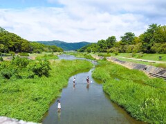 川遊び　晩夏の京都　