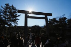 伊勢神宮　鳥居