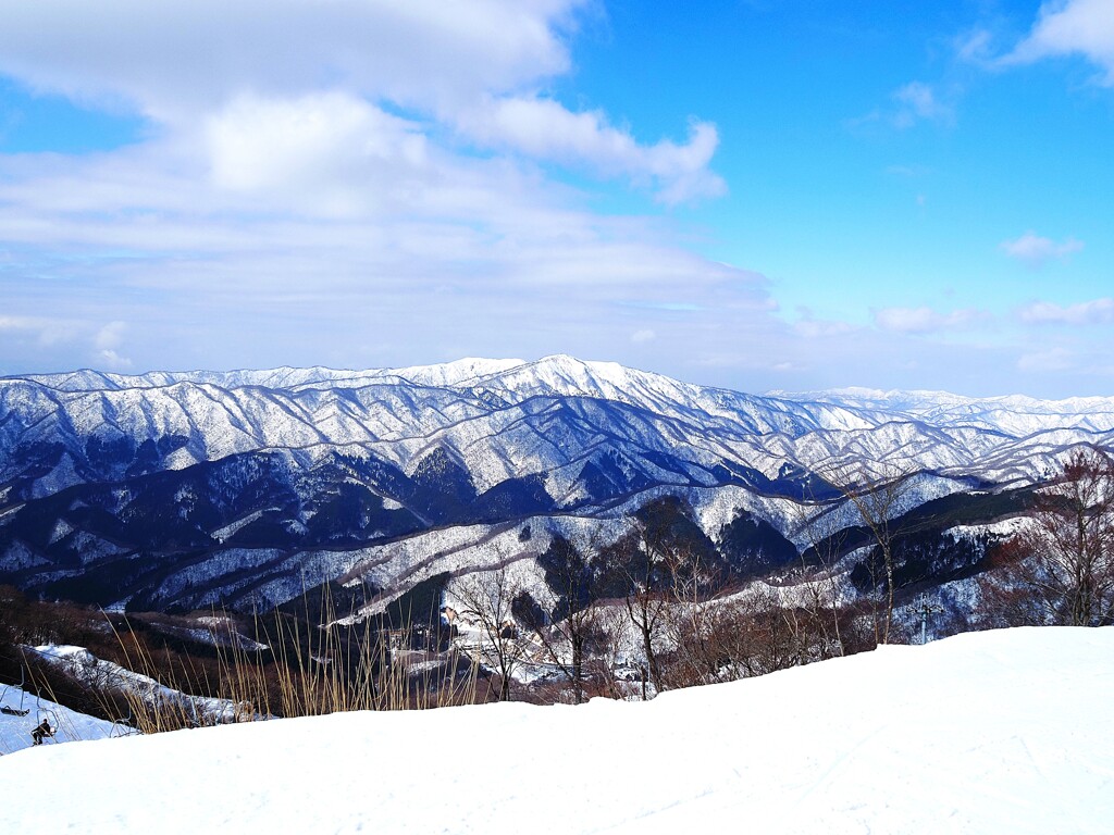 山頂からの山並み