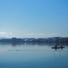 静かな湖面をスタート