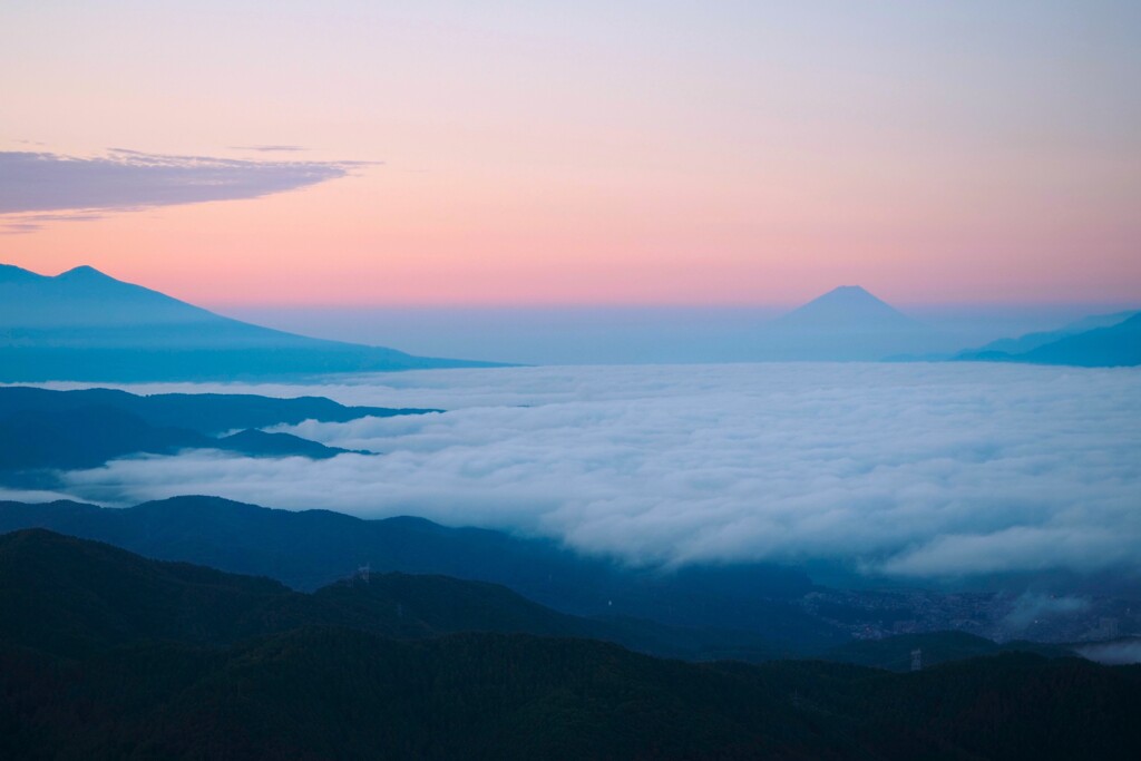 高ボッチ高原Ⅰ　雲海と冨士