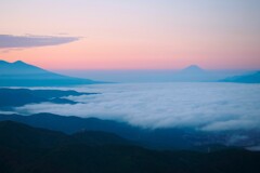 高ボッチ高原Ⅰ　雲海と冨士