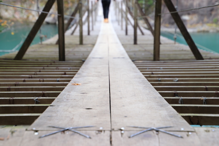 静岡 寸又峡 夢の吊り橋