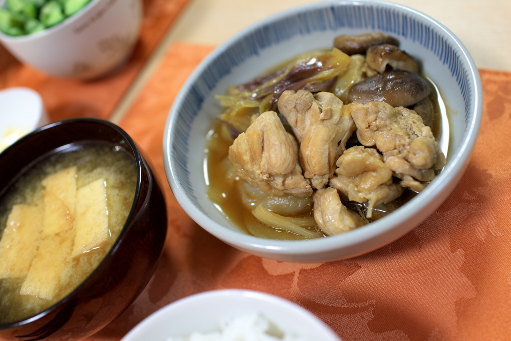 茗荷と鶏肉の煮物
