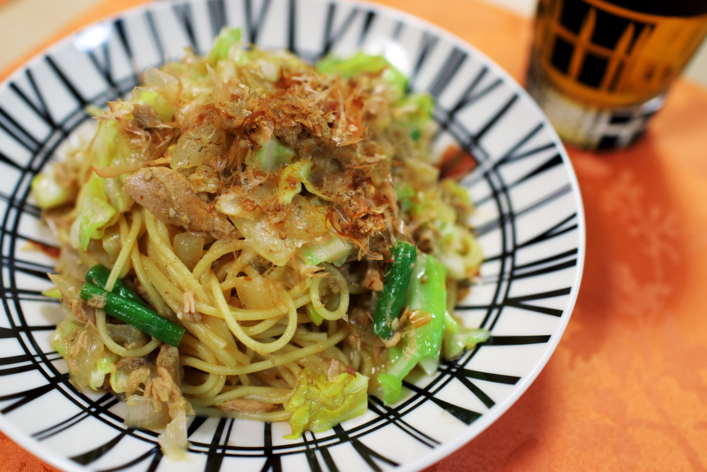 ツナと醤油のパスタ