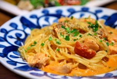 トマトクリームパスタ