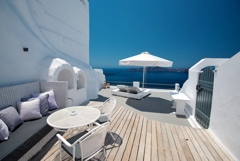 サンロックス　部屋からテラスの眺め