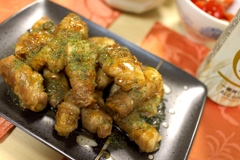 タケノコの豚肉巻き