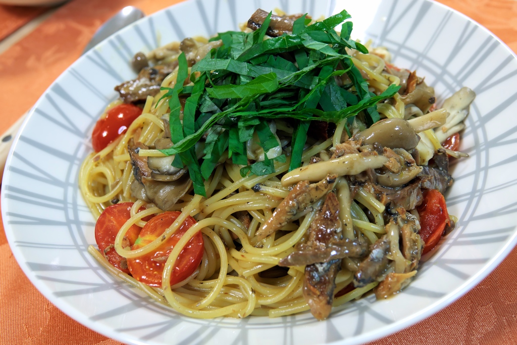 秋刀魚のオイルパスタ（自家製）