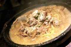 ポルチーニ茸と柔らか頬肉のパスタ