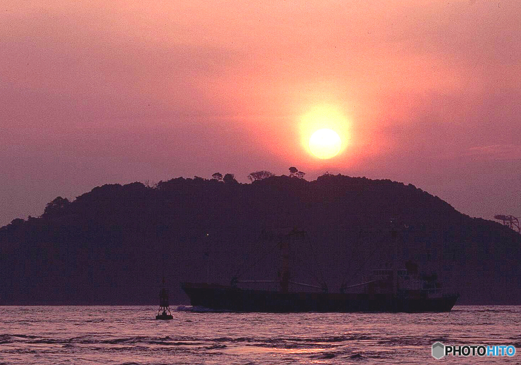 関門海峡夕景