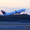 夕暮れのデルタ航空